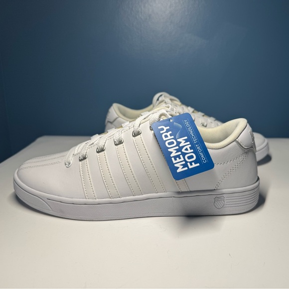 K-SWISS Men's Classic White Low Top Leather VN Sneaker Size 9 NEW